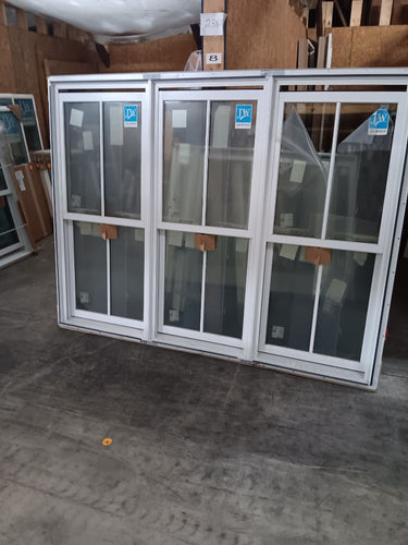 Triple 2'6 x 6' Double Hung Aluminum Clad Window